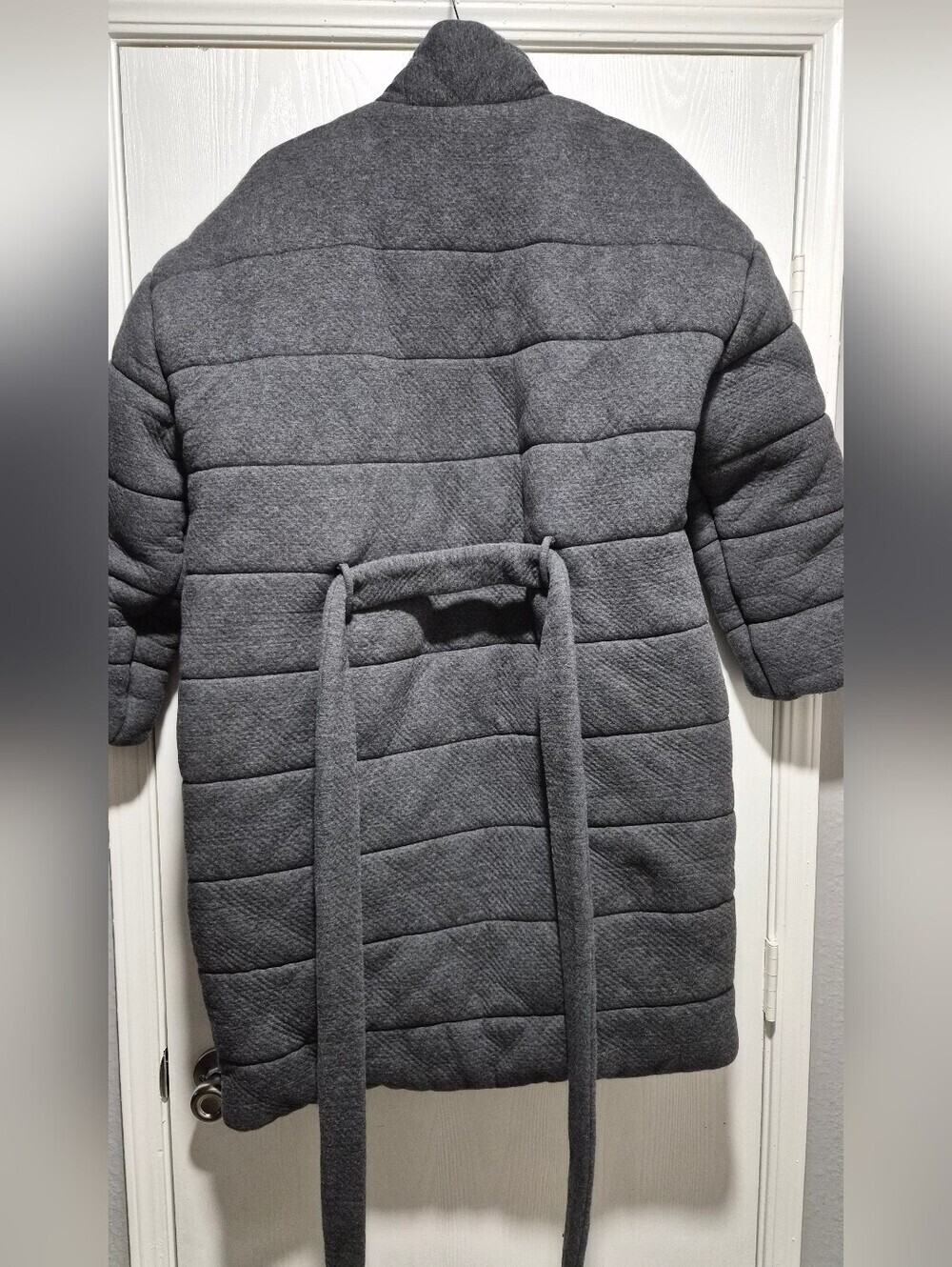 Lunya Restore Double Faced House Coat W/ Belt In Grey Size XS/S - Picture 11 of 11